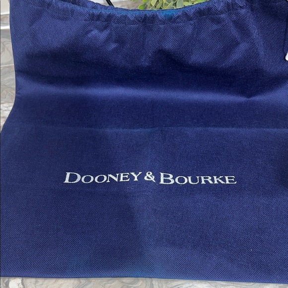 Dooney & Bourke Black Signature Tote with Tan Leather Trim and Gold Hardware - Picture 12 of 13